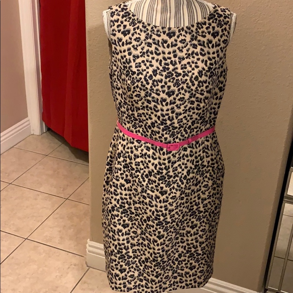Nine West jacquard leopard print sheath dress